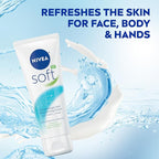 NIVEA Soft Refreshingly Soft Moisturizing Cream, Lightweight Moisturizer - Image 3