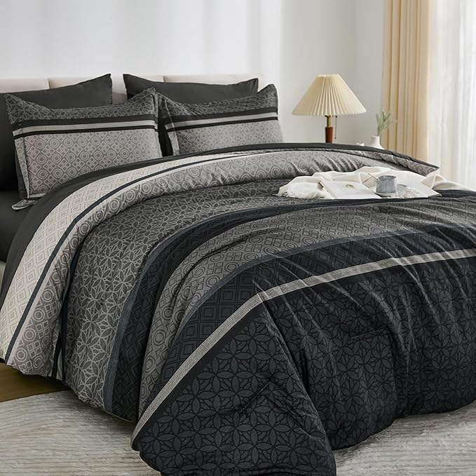 WONGS BEDDING Twin Comforter Set 6 Pieces, Soft Lightweight Micorfiber Bedding - Image 2