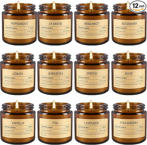 12Pack Scented Candle Set by ECLHTLNY