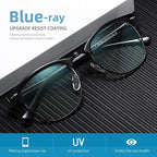 Blue Light Blocking Glasses Vintage Half Frame UV Clear Lens Anti Eyestrain - Image 4