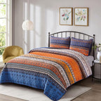 WONGS BEDDING Boho Quilt Set California King, Lightweight Microfiber Bed Decor - Image 2