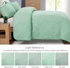 Exclusivo Mezcla Oversized King Quilt Set- Light Green Cal King Quilts Bedding - Image 3