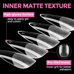 UNA GELLA Long Stiletto Gel Nail Tips: 216pcs Halloween Stiletto Almond Fake - Image 7