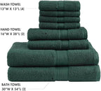 Madison Park 800GSM Bathroom Towel Set of 8 100% Cotton Bath Towel Set - Image 4
