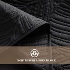 Exclusivo Mezcla California King Quilt Bedding Set, Lightweight Black Quilts - Image 5