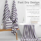 8 Piece Bathroom Towel Set |2 Oversized Bath Towels, 2 Hand Towels, 4 - Image 4