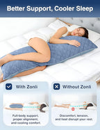 ZonLi Cooling Body Pillow for Adults Side Sleeper & Pregnancy - Image 4