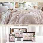 MooMee Striped Duvet Cover Set 100% Washed Cotton Linen Like Textured - Image 7