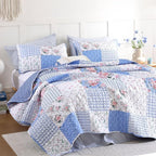 YIKUSH Quilt Sets Queen Size Floral Quilt Set 3 Pieces Bedding Set Bedspreads - Image 5