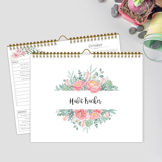 Habit Tracker Calendar, 12 Monthly Habit Tracker Journal - Image 6
