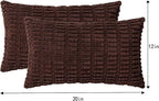 Aegero Pack of 2 Corduroy Decorative Throw Pillow Covers 12x20 InchSoft Boho - Image 4