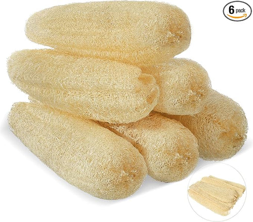 11.8 inches Natural Loofah Sponges Pack of 6, by ZhouBoat