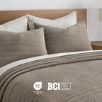 EVERGRACEHOME 100% Cotton Modern Lines Quilt Set King Size, Pre-Washed Soft - Image 6
