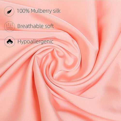 100% Silk Pillow Cases 2 Pack, Mulberry Silk Pillowcase - Image 2