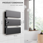 K&KALONZO Electric Towel Warmer, 18.35" W x 22.8" H Wall-Mounted Towel Heater - Image 7