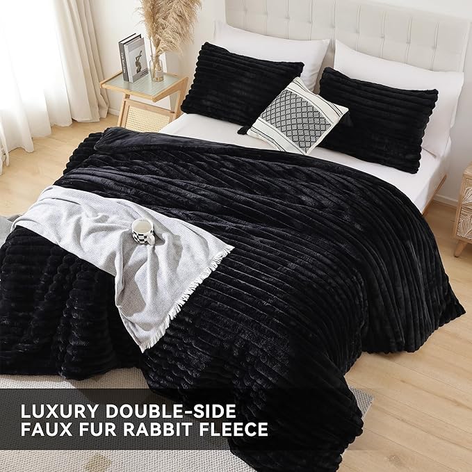 Smoofy Fluffy Full Size Comforter Sets 3 Pieces - Image 4