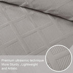 Exclusivo Mezcla Quilt Set Twin Size, 2 Pieces Light Grey Twin Quilt Bedding Set - Image 4