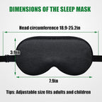 Sleep Mask for Women and Men 2 Pcs Eye Mask for Sleeping Adjustable Strap - Image 5