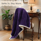 Electric Heated Blanket Full Size 72"x84", Soft Flannel - Image 6