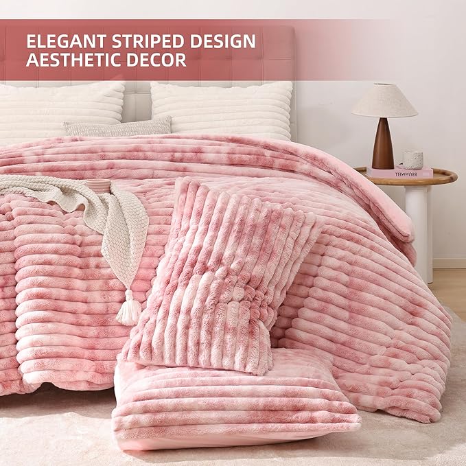 Smoofy Fluffy King Size Comforter Set 3 Pieces - Image 3