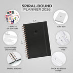 Clever Fox Dated Planner with Tabs 2026 – Weekly & Monthly Spiral Planner with - Image 2