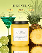 M&SENSE Limocello Summer Scented Candle, 19.4oz 110 Hours Long Burning Time - Image 2