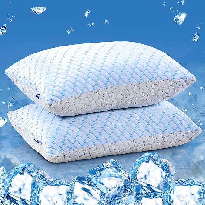puredown® Pillows Standard Size Set of 2, Shredded Memory Foam Pillows by Puredown