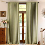 jinchan Chenille Blackout Curtains 108 Inches Long Sage Green Thermal Insulated - Image 6