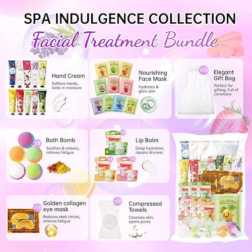 70-Piece Spa Party Kit for 10 People, Girls Spa Night Set & Spa Kit for Girls - Image 2