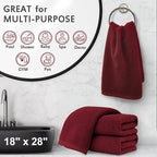 VOOVA & MOVAS Hand Towels for Bathroom Set of 4, Large 18" x 28" - Image 5