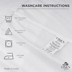 Linen Home 100% Cotton Percale Weave Fitted Sheet, Twin Size, Baby Blue - Image 4