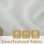 DriftAway Double Layer Linen Blackout Tie Up Curtains Thermal Insulated Fully - Image 4