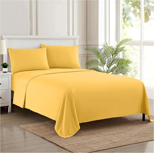 1800 Thread Count Sheet Set – Soft Egyptian Quality Brushed Microfiber Sheets – by SweetHomeCollection