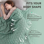 Knitted Weighted Blanket for Adult, No Beads Heavy Blanket 48” x 72'' 12lbs - Image 3