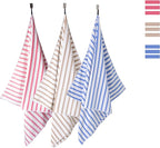 JML Beach Towels Set of 2, Large Microfiber Bath Towel Cabana Stripe, Quick - Image 6