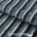 Pallene Faux Fur Plush Throw Pillow Covers 18x18 Set of 2, Luxury Soft Fluffy - Image 2