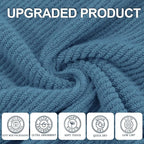 VOOVA & MOVAS Blue Towels Bathroom Sets, 100% Cotton | Lightweight | Soft | - Image 2