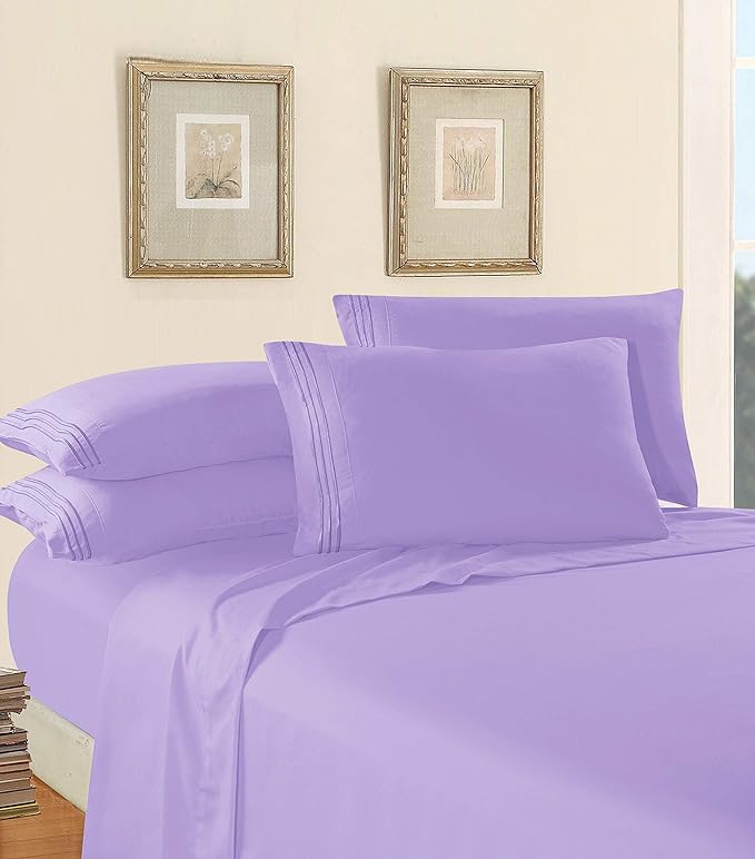 Elegant Comfort Luxury 1500 Premium Hotel Quality Microfiber 4-Piece Sheet Set - Image 3