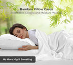 Royale Linens Cooling Pillow Cases Standard Size Set of 2-100% Rayon Derived - Image 4