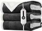 LaffyLo Heated Throw Blanket 50 x 60, Fast Heating Electric Blanket, Dual-Sided by LAFFYLO