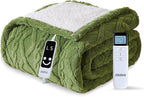 Heated Blanket Electric Blanket 62"x84", Soft Taffeta Sherpa Electric Throw by XINIUSLEEP