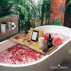 Temple Spring Foldable Bamboo Bathtub Tray Caddy - Image 4