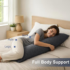 DWCN Cooling Body Pillow for Adults, 20x54 Inch Grey - Image 6