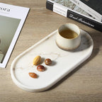 Koville White Marble Tray with Gold Pattern - Image 7