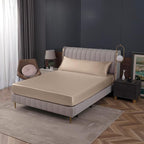 Homiest Taupe Satin Fitted Sheet - Image 7