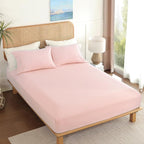 Pink King Sheet Set 4 Piece, Soft Breathable Cooling Microfiber Bed Sheets - Image 7
