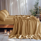 LBRO2M 100% Pure Linen Sheet Set Deep Pocket Up to 16" Bed Sheets Sets - Image 3