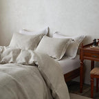 Simple&Opulence 100% Washed Linen Duvet Cover Set 68"x86" - Image 8