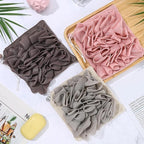 6 Pack Washcloth Loofah Combo 2 in 1 Drawstring Loofah Sponge - Image 6