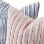 decorUhome Summer Cozy Faux Fur Throw Pillow Covers 22x22 Set of 2 Decorative - Image 2
